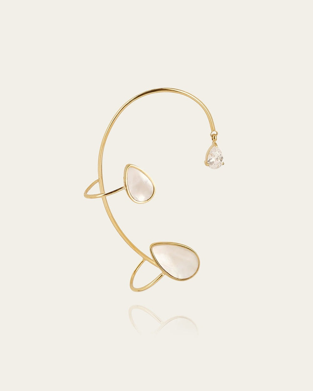 Bijou d'oreille Spinelle (Acier doré)