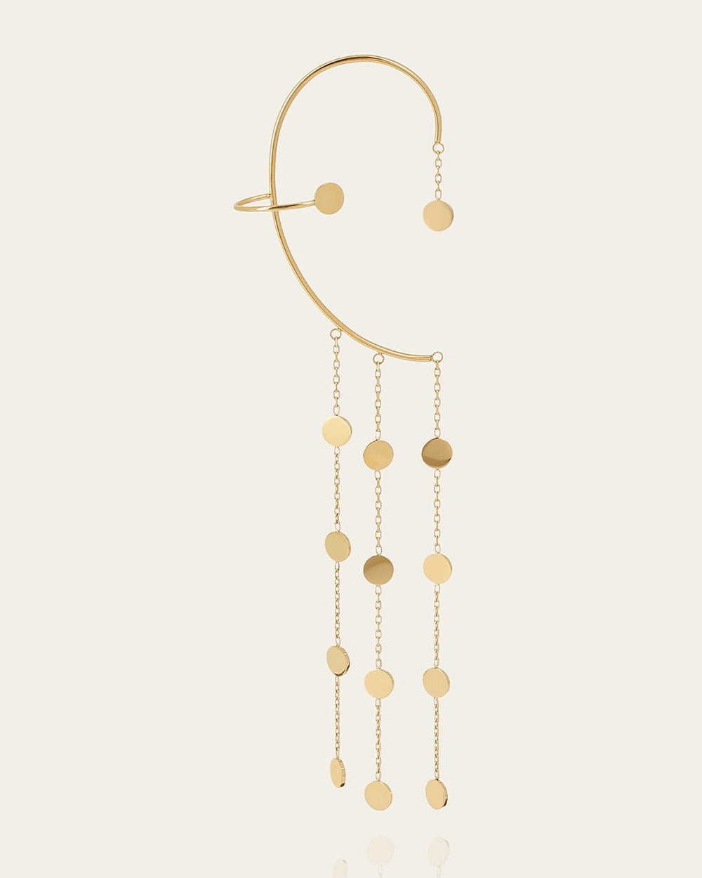 Bijou d'oreille Lagune (Acier doré)