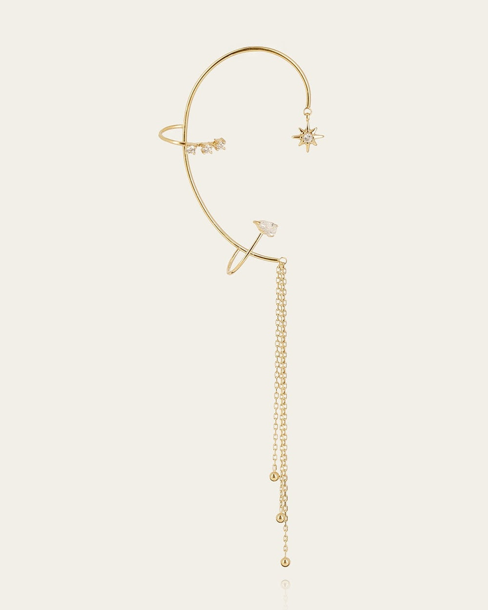 Bijou d'oreille Aventine (Acier doré)