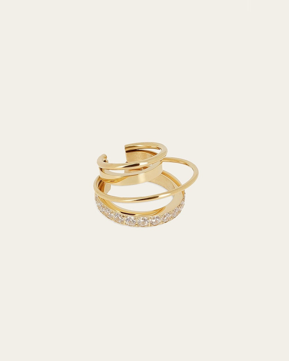 Earcuff Éclipse (Acier doré)