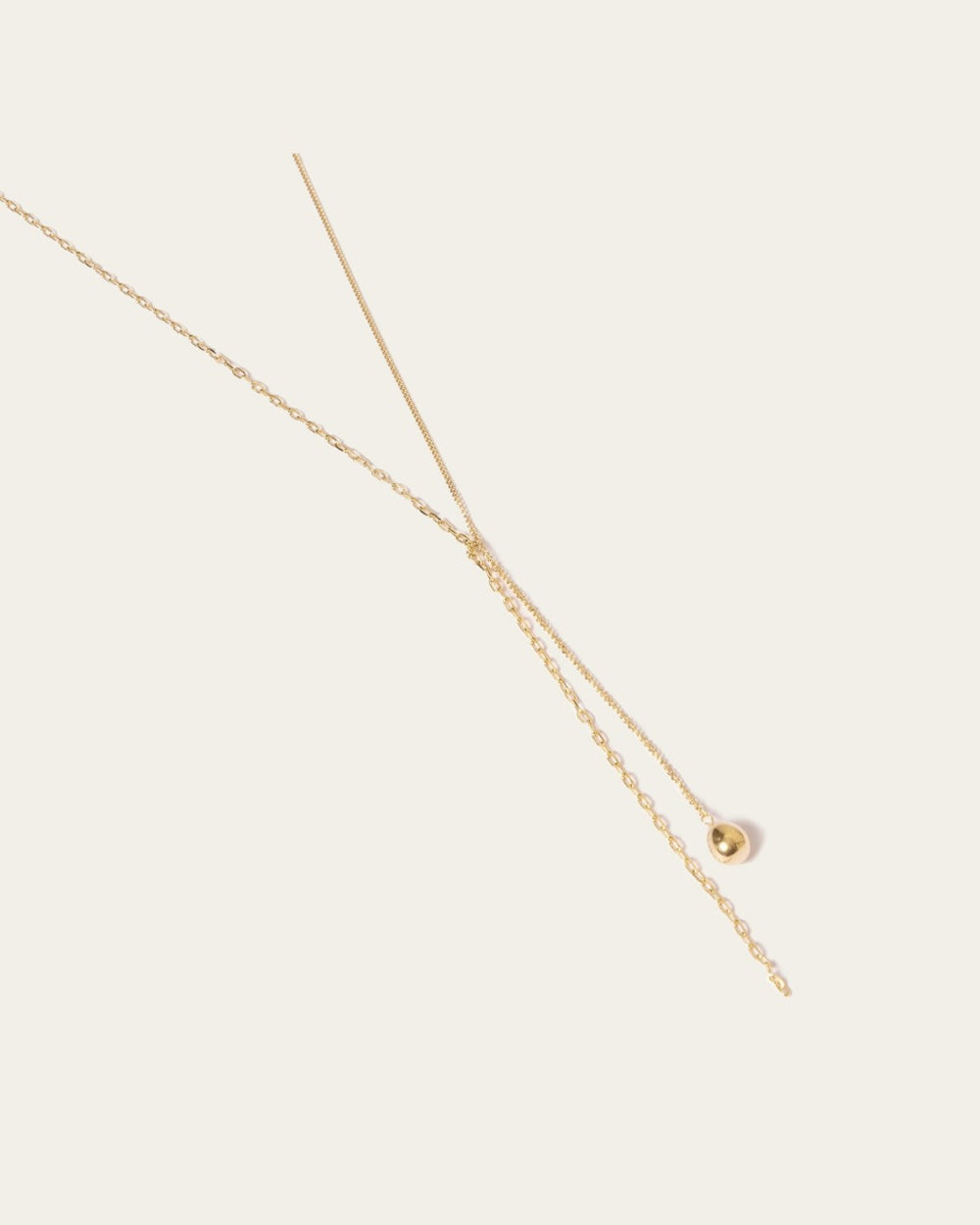 Dilys Long Necklace (Gold-plated Steel)