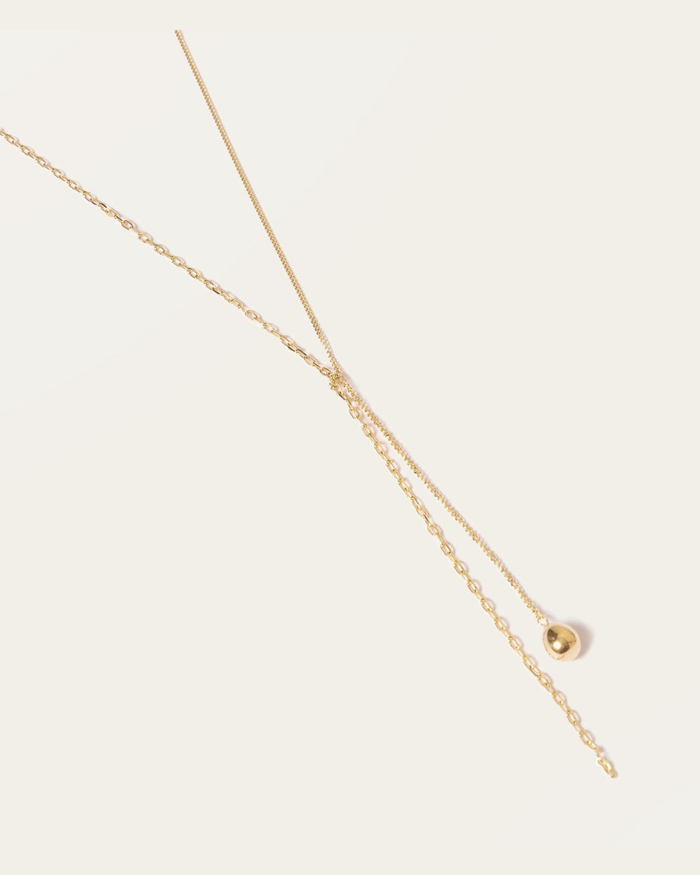 Dilys Long Necklace (Gold-plated Steel)
