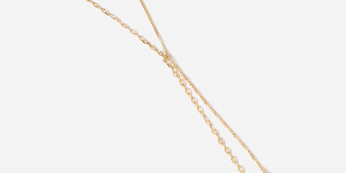 Sautoir Dilys (Acier doré)
