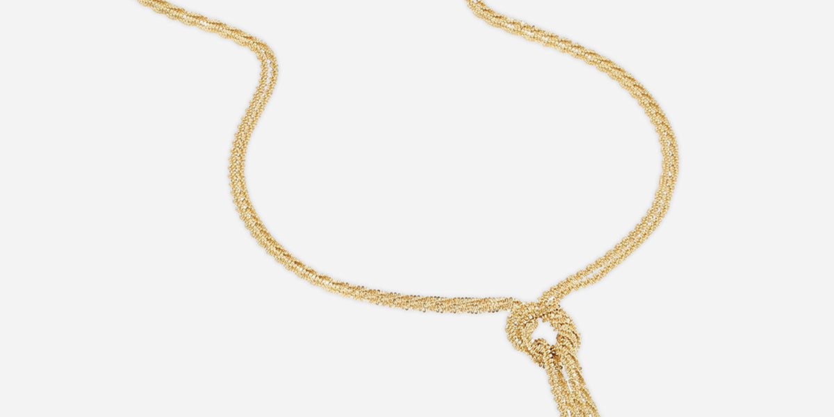 Sautoir Alison (Acier doré)