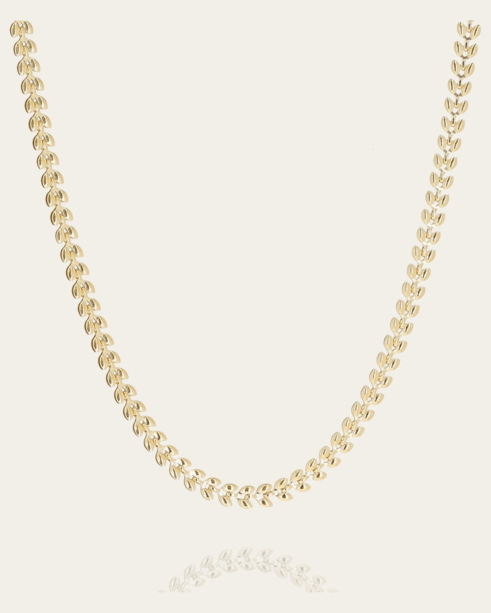 Collier Leaf (Acier doré)