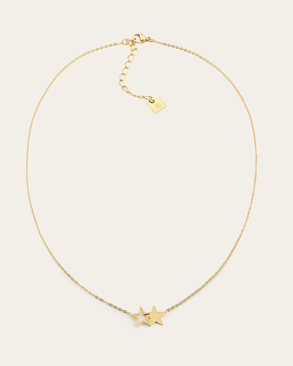 Double star Necklace (Gold-plated Steel)