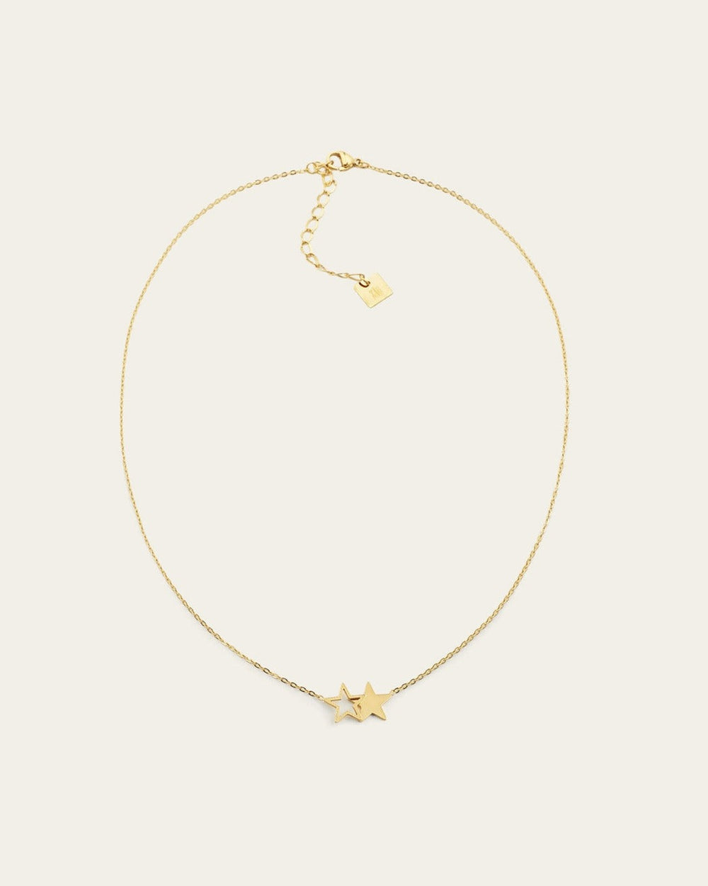 Double star Necklace (Gold-plated Steel)