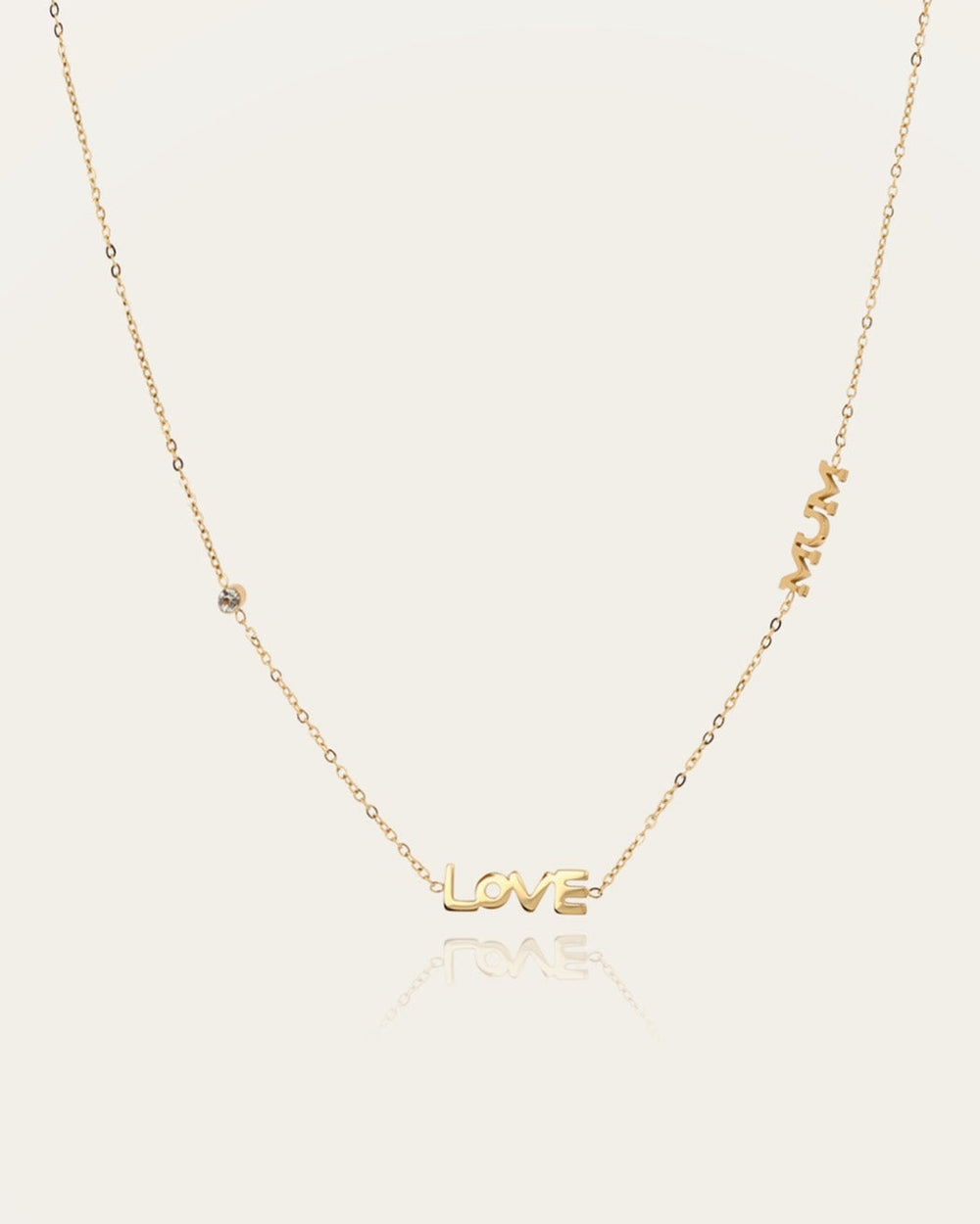 Collier Love Mum (Acier doré)