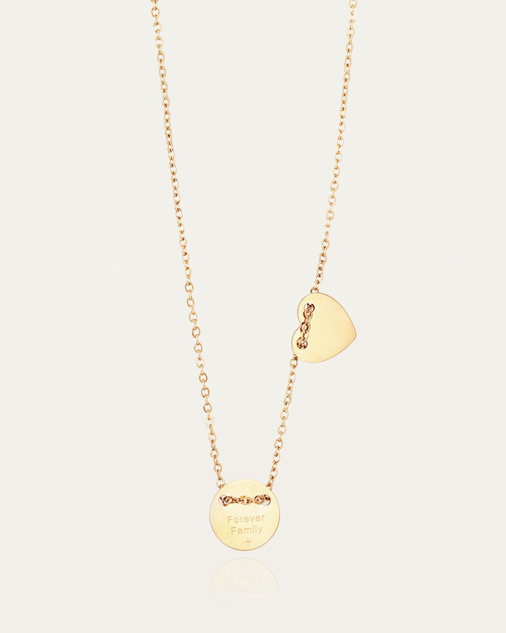 Collier Forever Family (Acier doré)