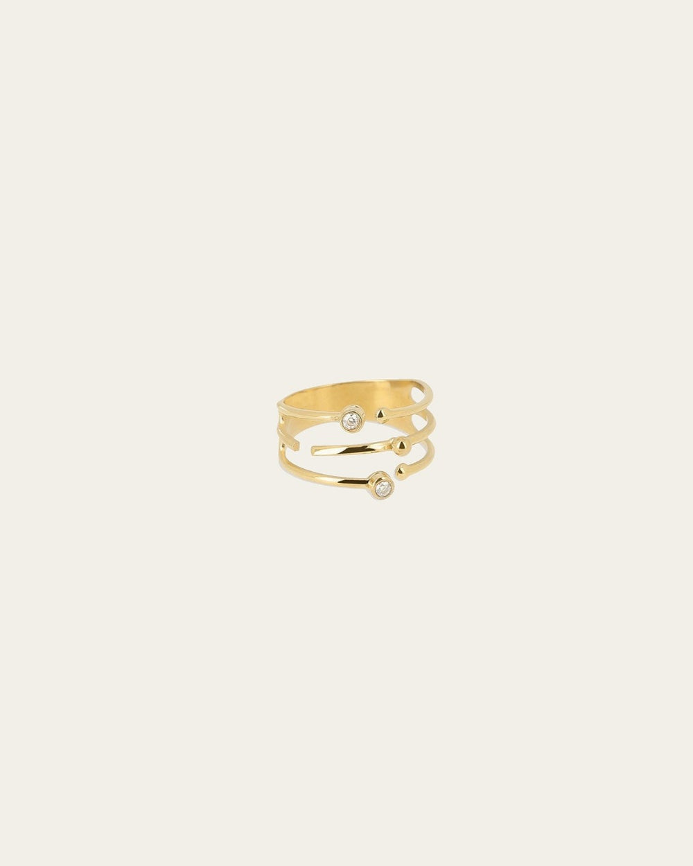 Bague Pompeya (Acier doré)