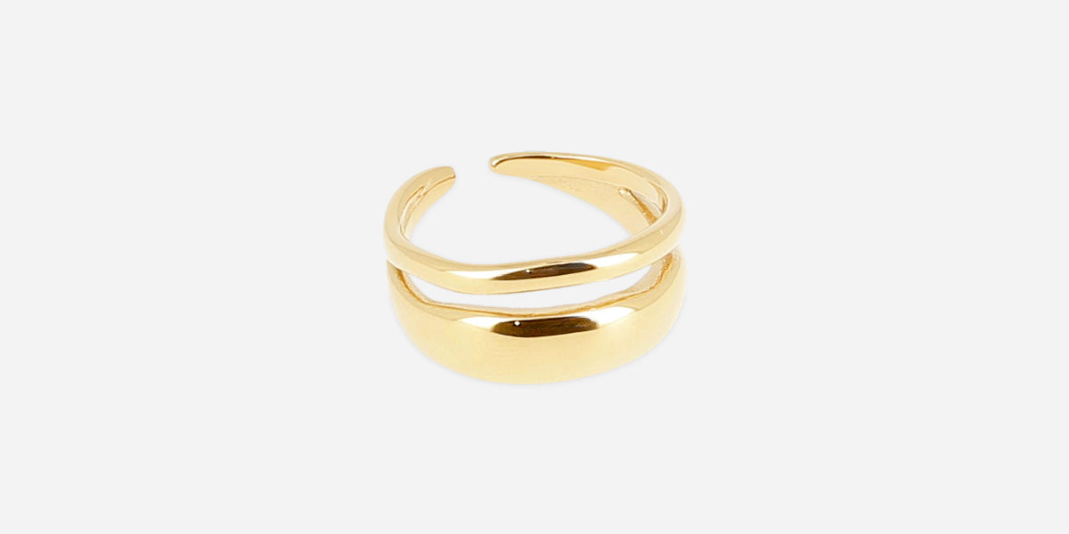 Bague Louvre (Acier doré)