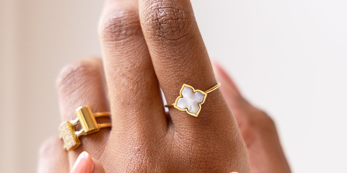 Bague Racine (Acier doré)