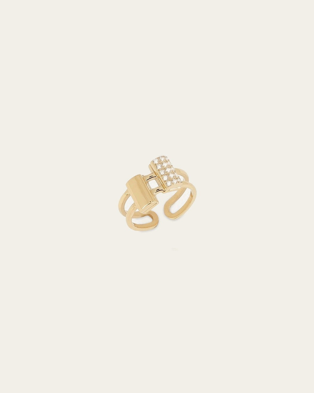 Bague Monarq (Acier doré)