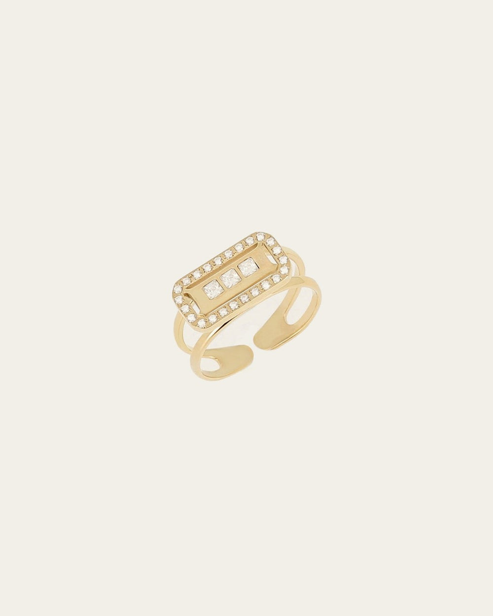 Bague Cléophée (Acier doré)