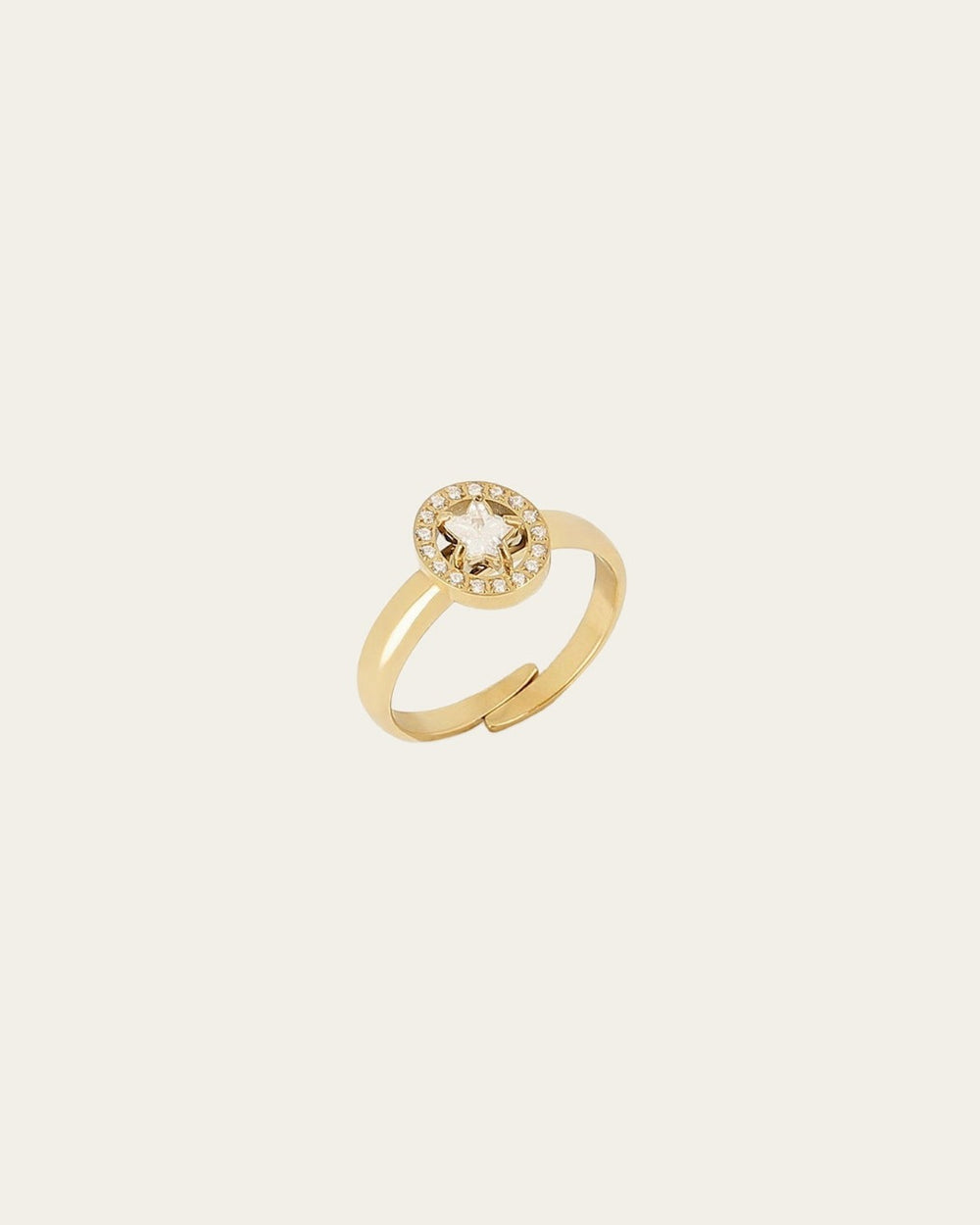 Bague Alvéria (Acier doré)