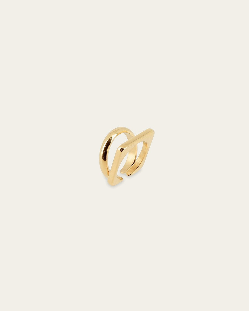 Bague Contraste (Acier doré)