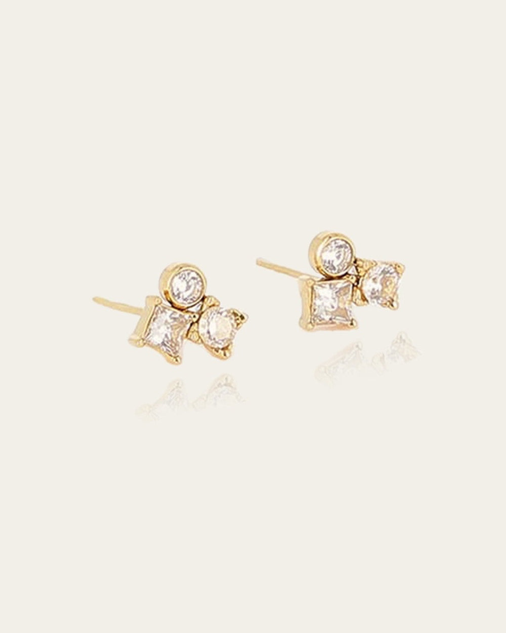 Boucles d'oreilles Estée (Acier doré)