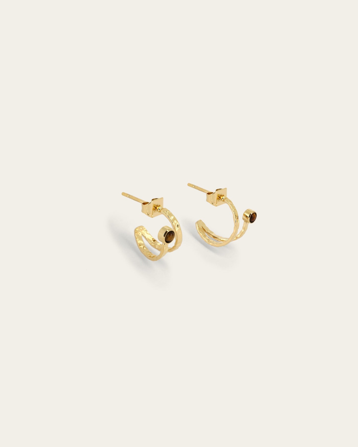 Boucles d'oreilles Zigzag (Acier doré)