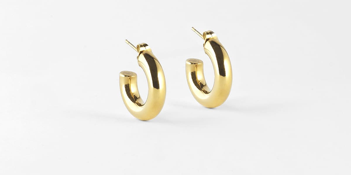 Boucles d'oreilles Jeanne (Acier doré)