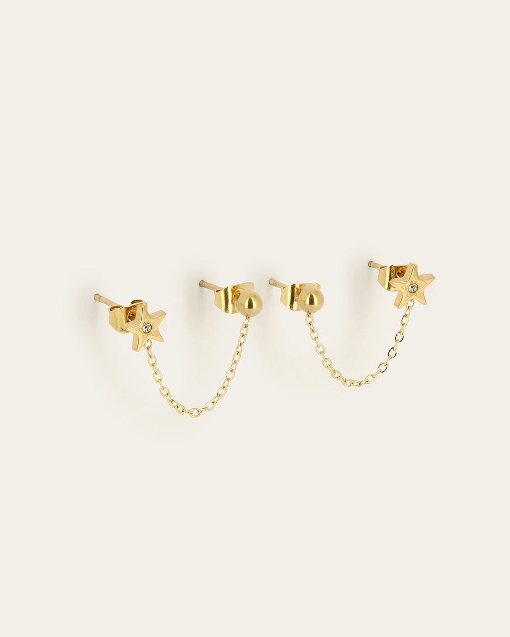 Boucles d'oreilles Romy (Acier doré)