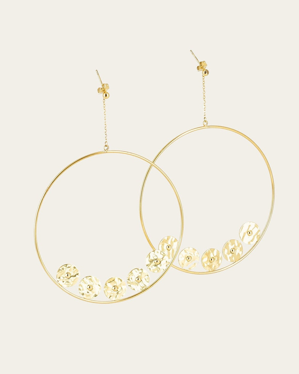 Boucles d'oreilles Larissa (Acier doré)