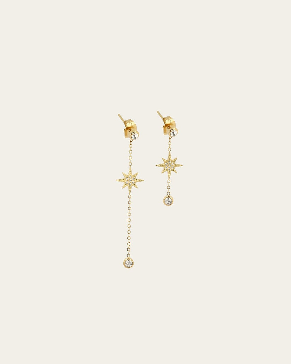 Boucles d'oreilles Newton (Acier doré)