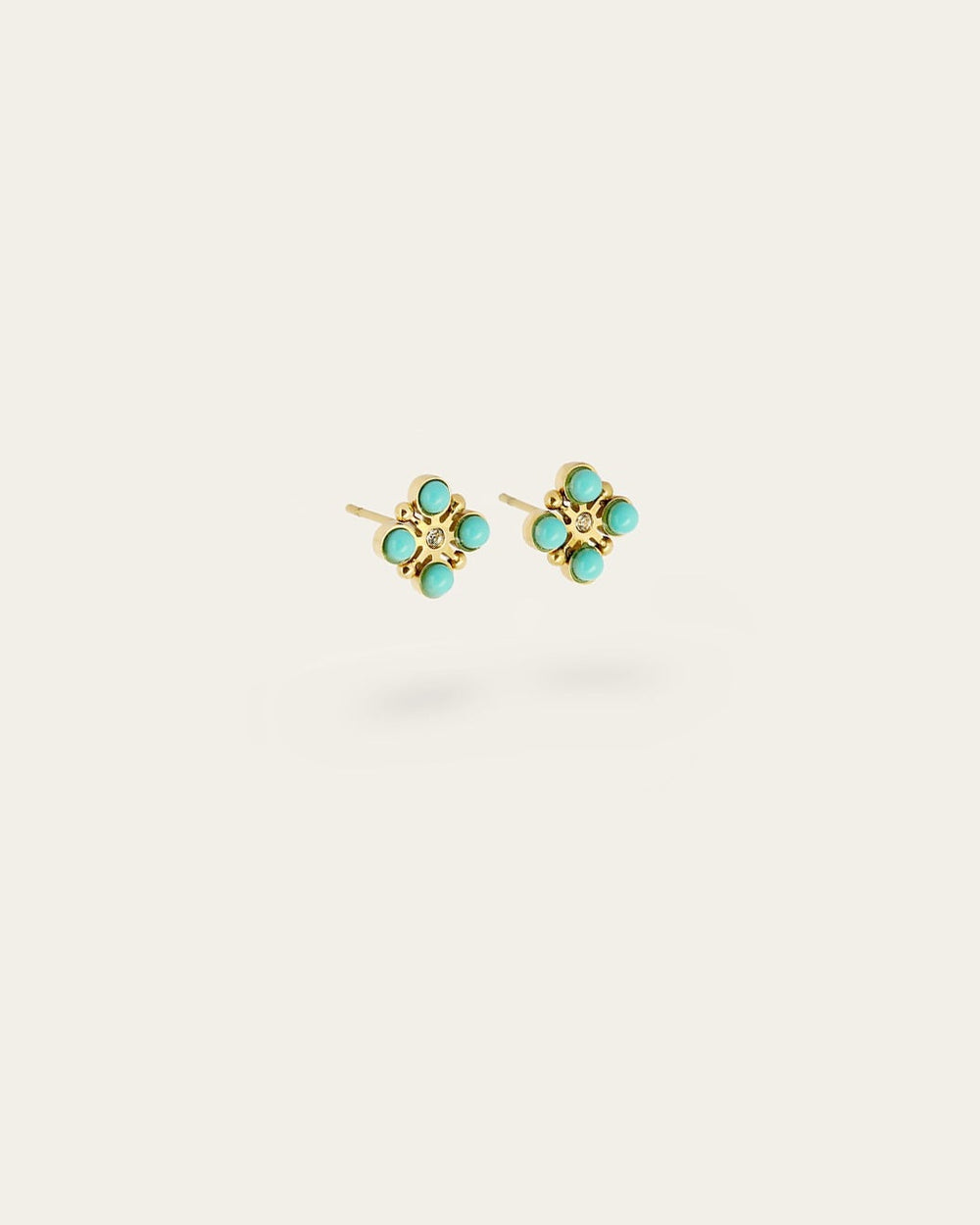 Boucles d'oreilles Mint (Acier doré)