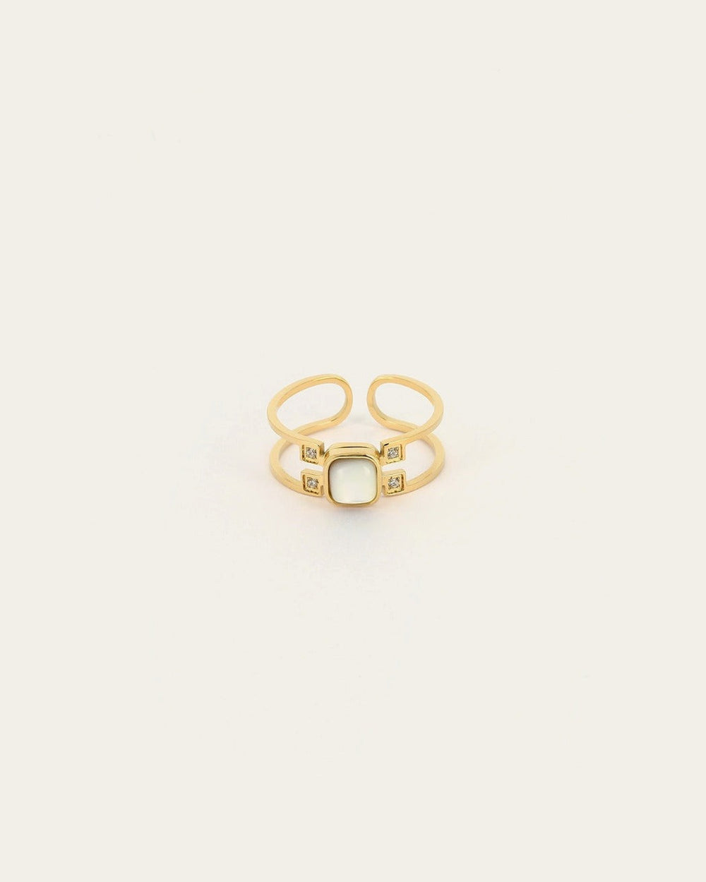 Bague Ostie (Acier doré)