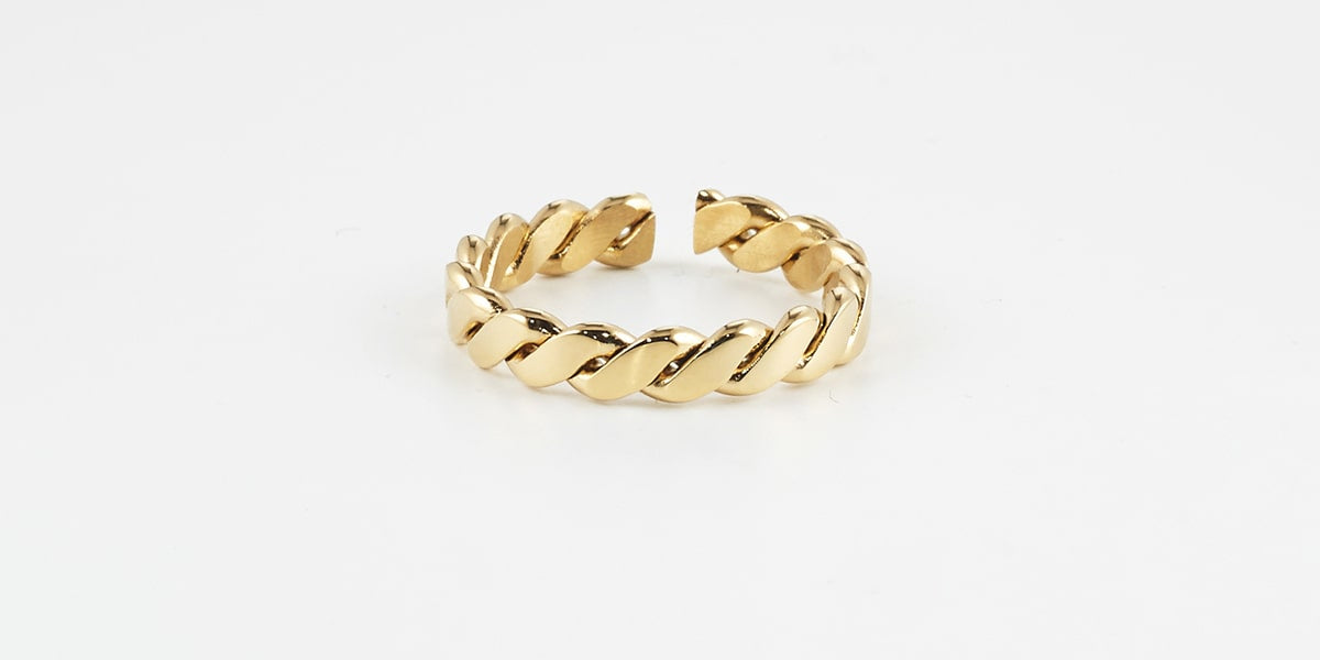 Bague Swan (Acier doré)