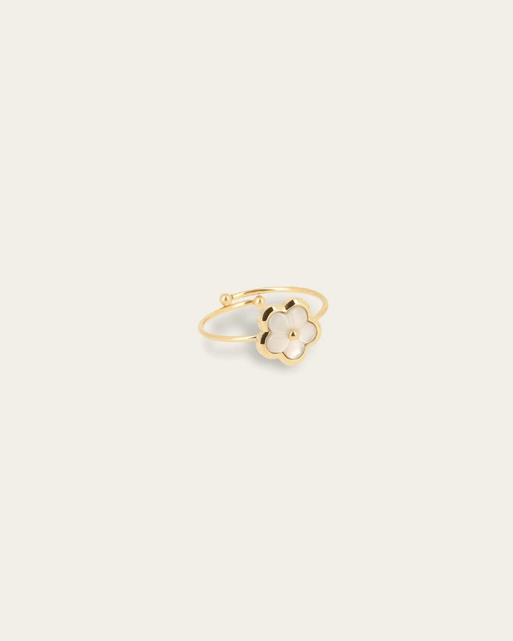 Bague Flores (Acier doré)