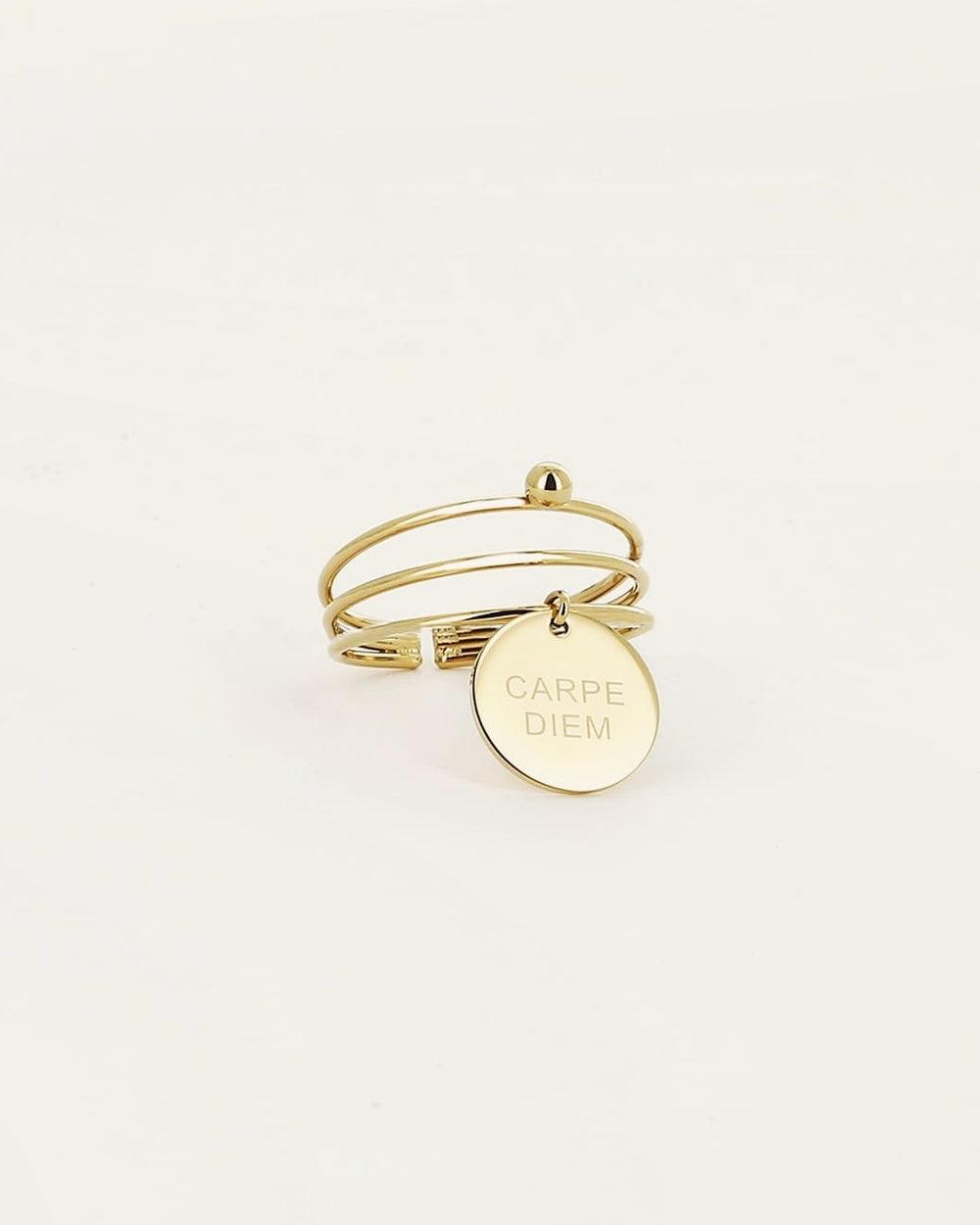 Carpe diem Ring (Gold-plated Steel)