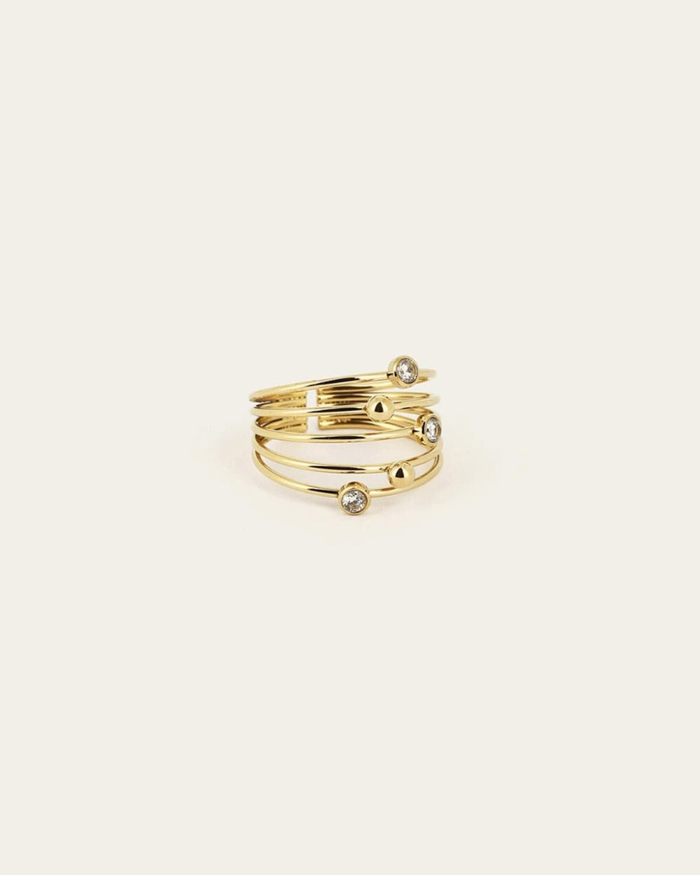 Bague Galatée (Acier doré)