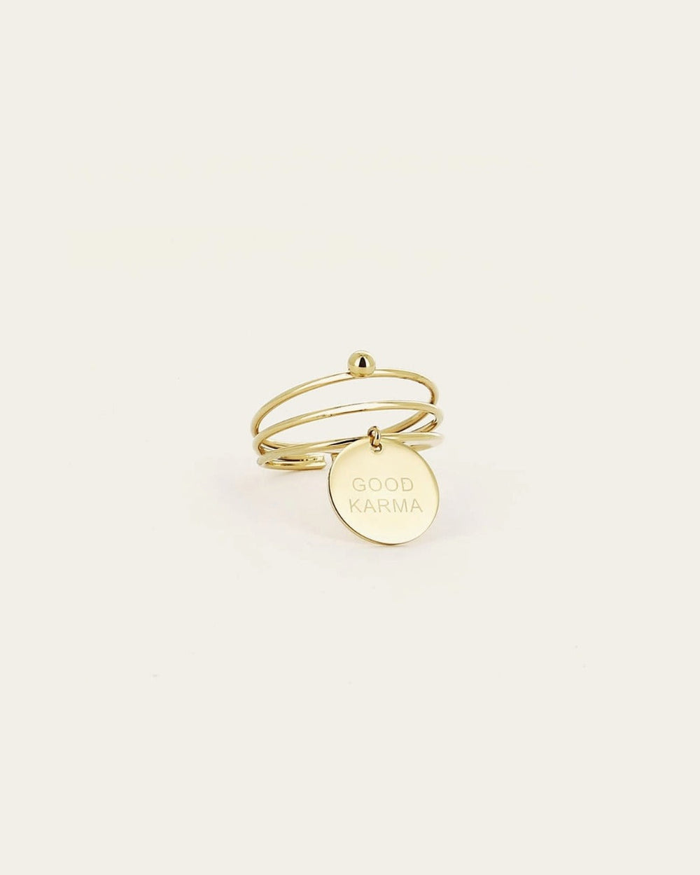 Bague Good Karma (Acier doré)