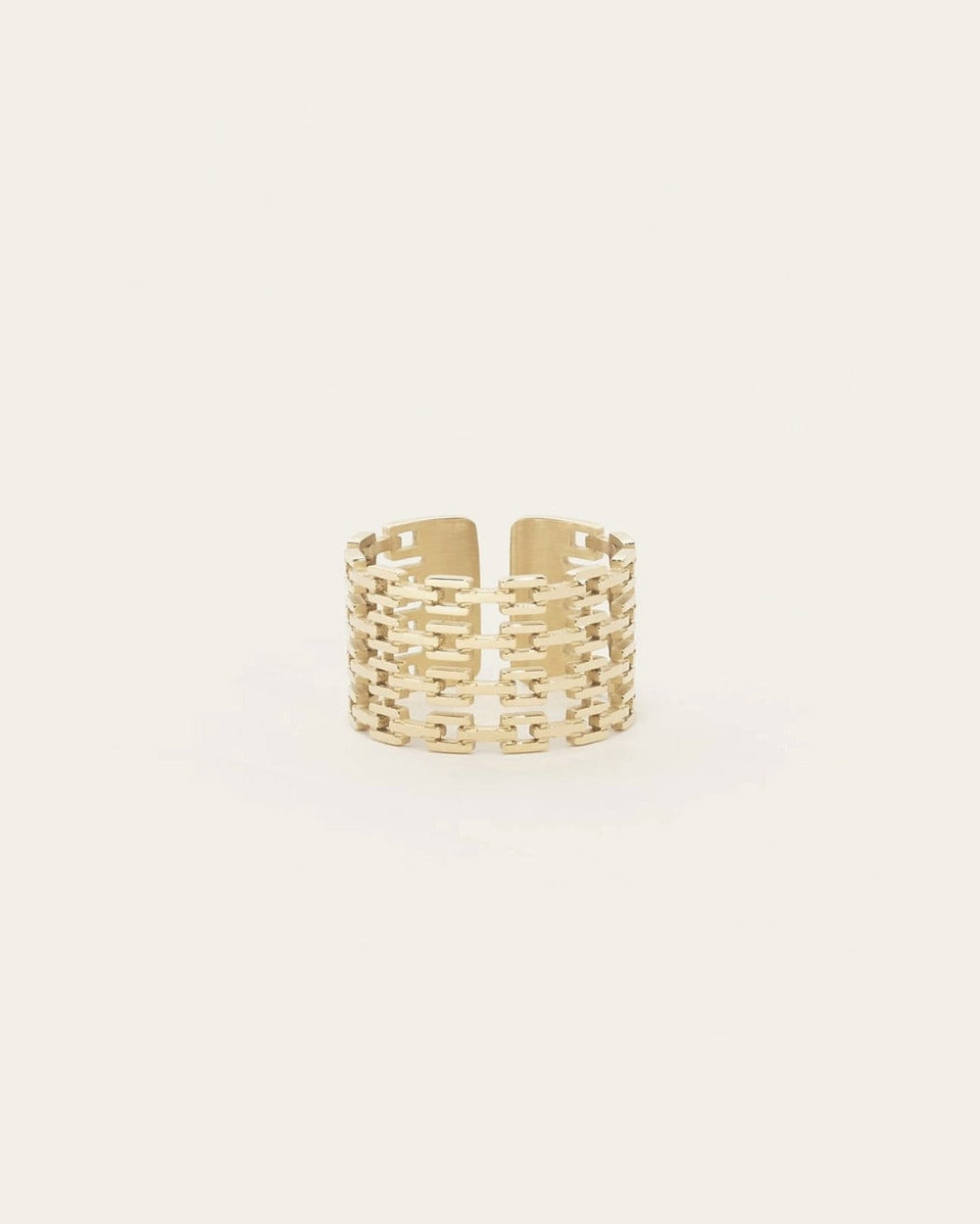 Bague Link (Acier doré)