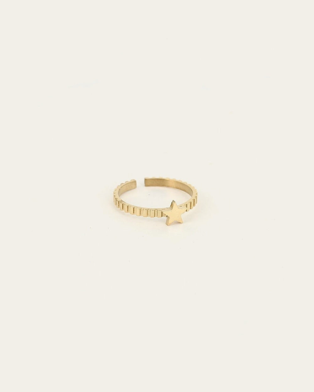 Bague Petite Étoile (Acier doré)