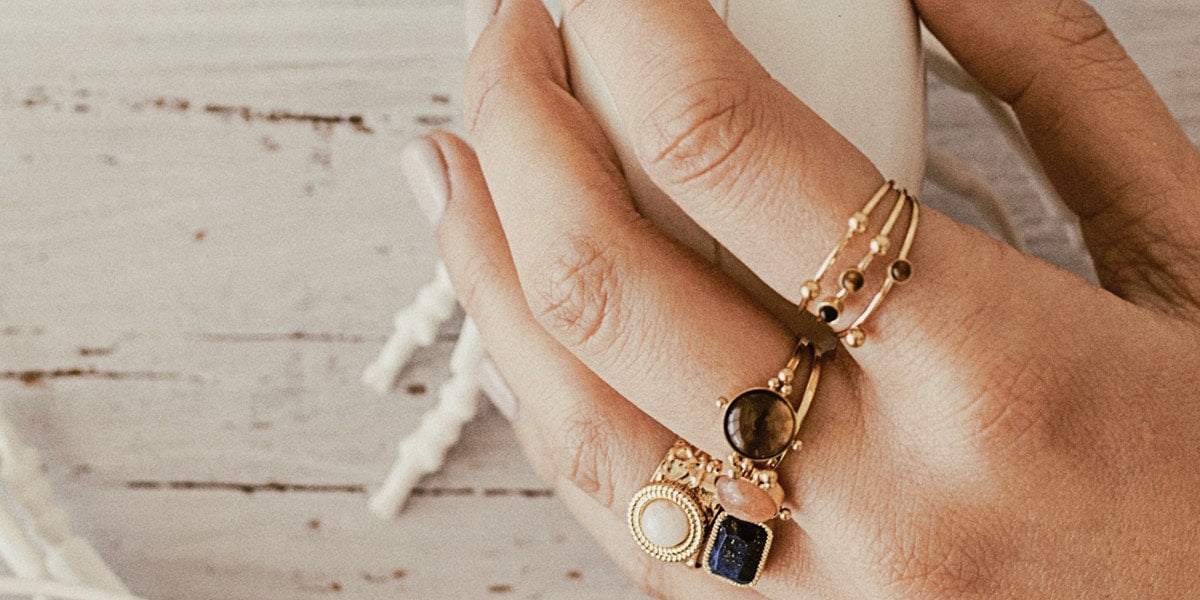 Bague zag pierre outlet
