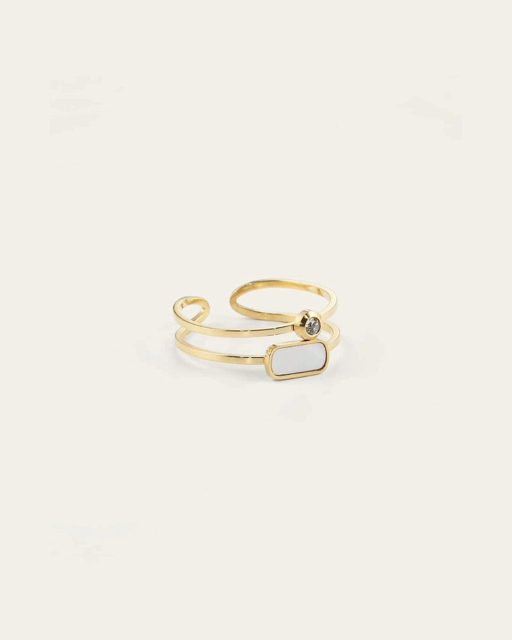 Bague Screen (Acier doré)