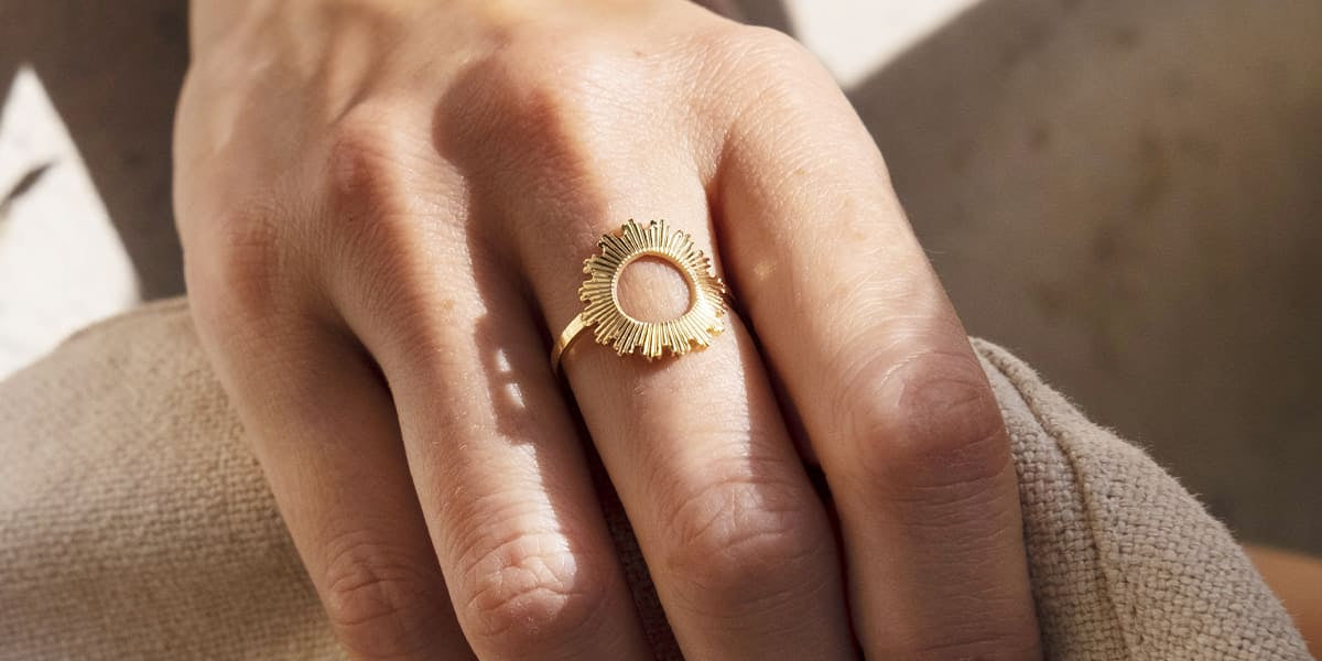 Acier Doré Bague Zag Femme Gio Acier Doré Bague Zag Bijoux – Azuline