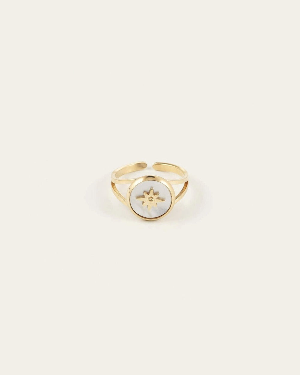 Bague Sun (Acier doré)