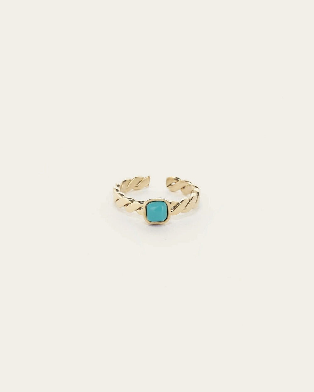 Bague Tresse (Acier doré)
