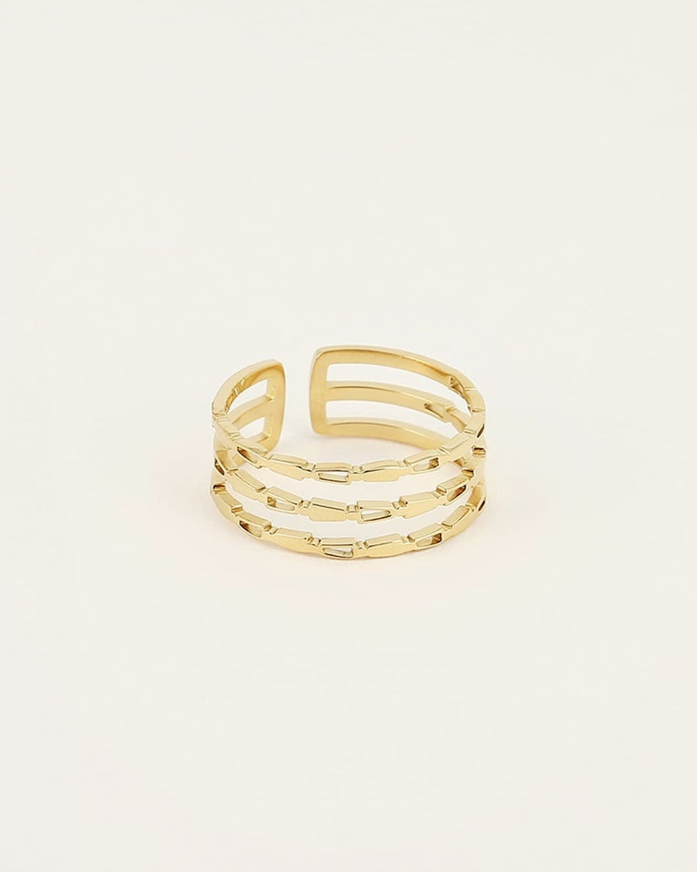 Trias Ring (Gold-plated steel)