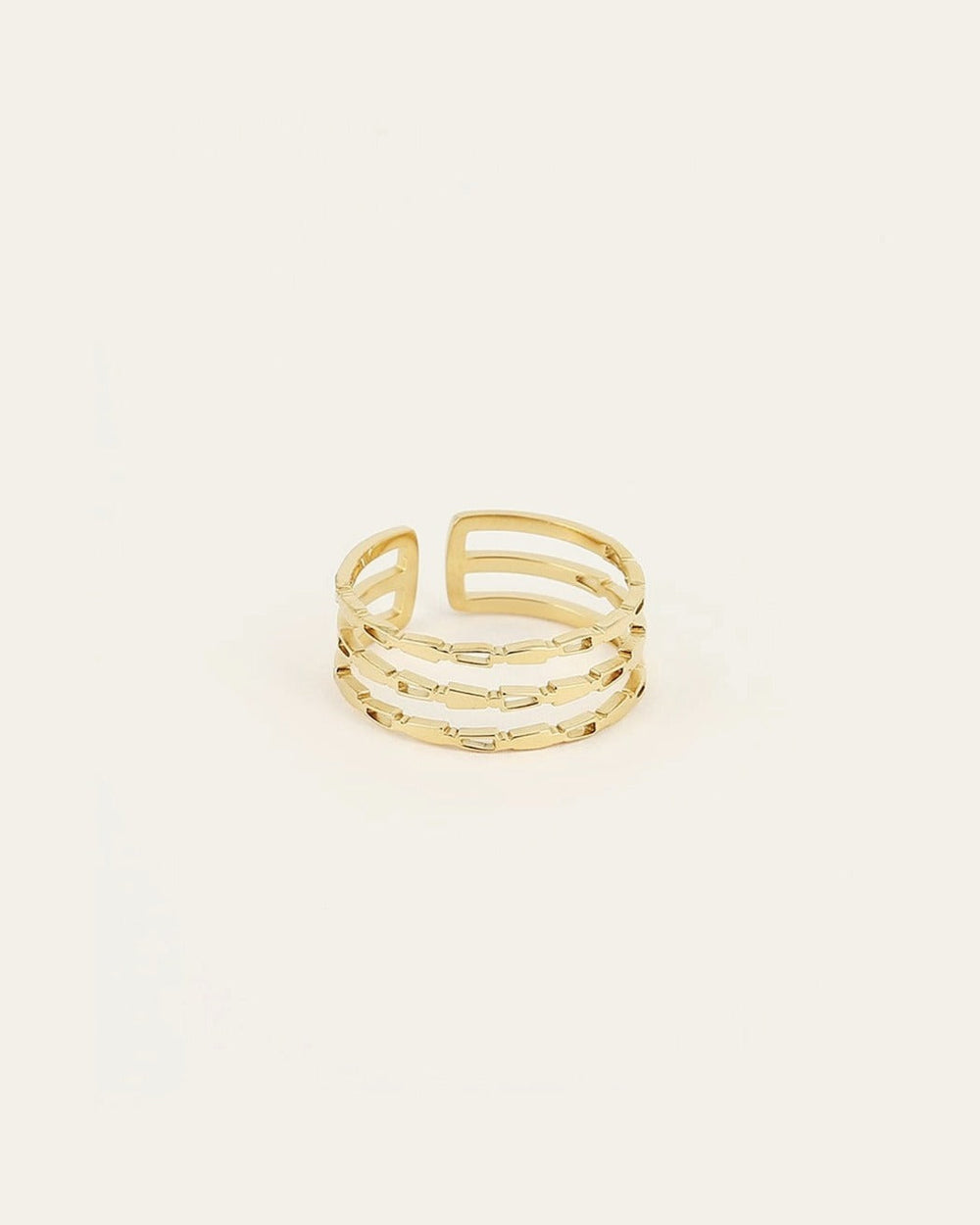 Bague Trias (Acier doré)