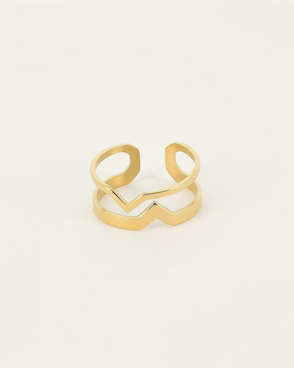 Wave Ring (Gold-plated steel)