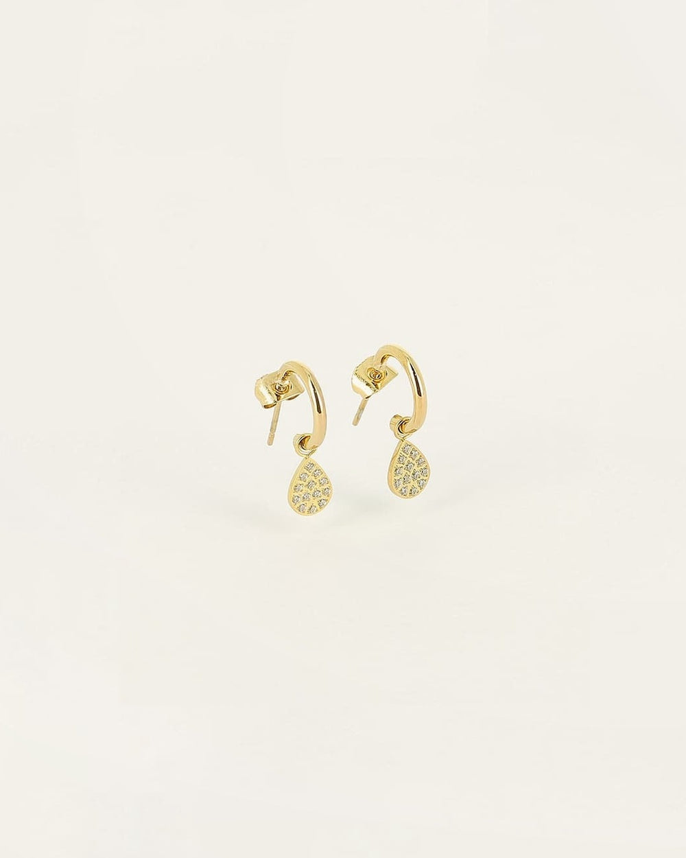 Boucles d'oreilles créoles Cindy (Acier doré)