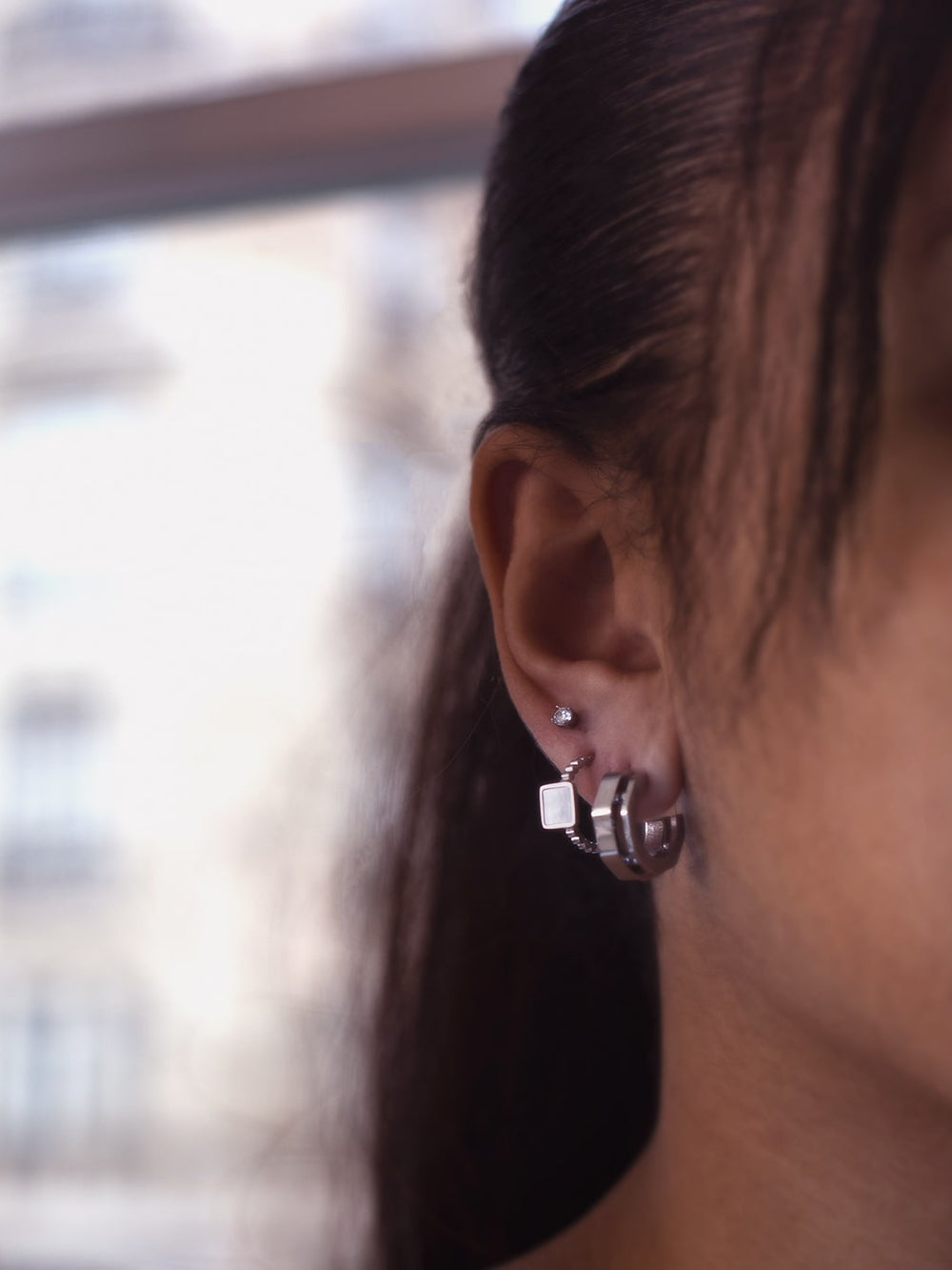 Boucles d'oreilles Precious Square