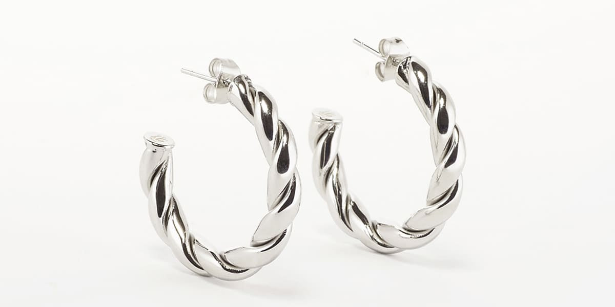 Boucles d'oreilles Torsade (Acier)