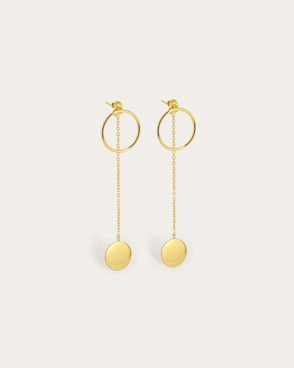Boucles d'oreilles Yvonne (Acier doré)