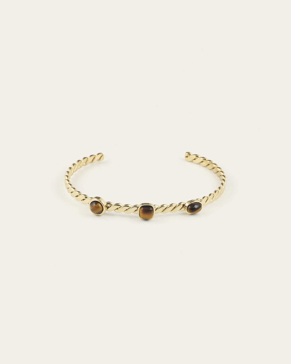 Bracelet Jonc Tresse (Acier doré)
