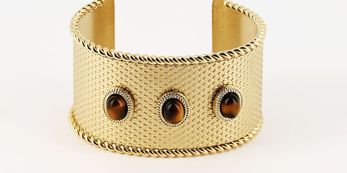 Théodora Bangle (Gold-plated steel) - Main Image