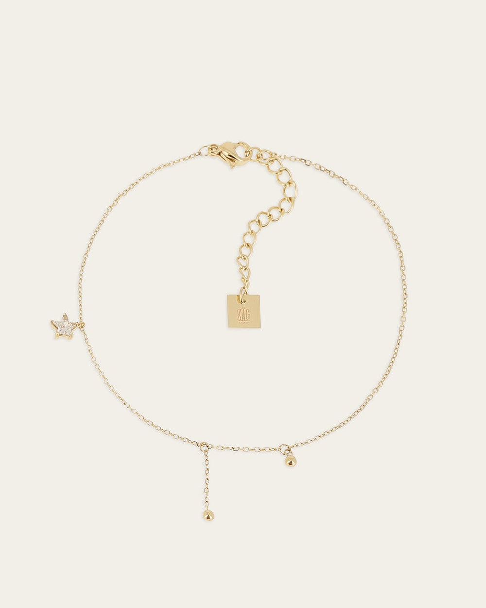 Chaîne de cheville Céline (Acier doré)